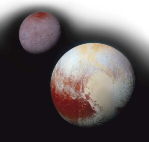 Pluto und Mond Charon